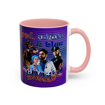 rw&b lives matter - Accent Mug (purple wave)
