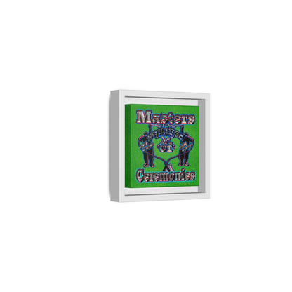 em cee squared - framed canvas art (green turf)
