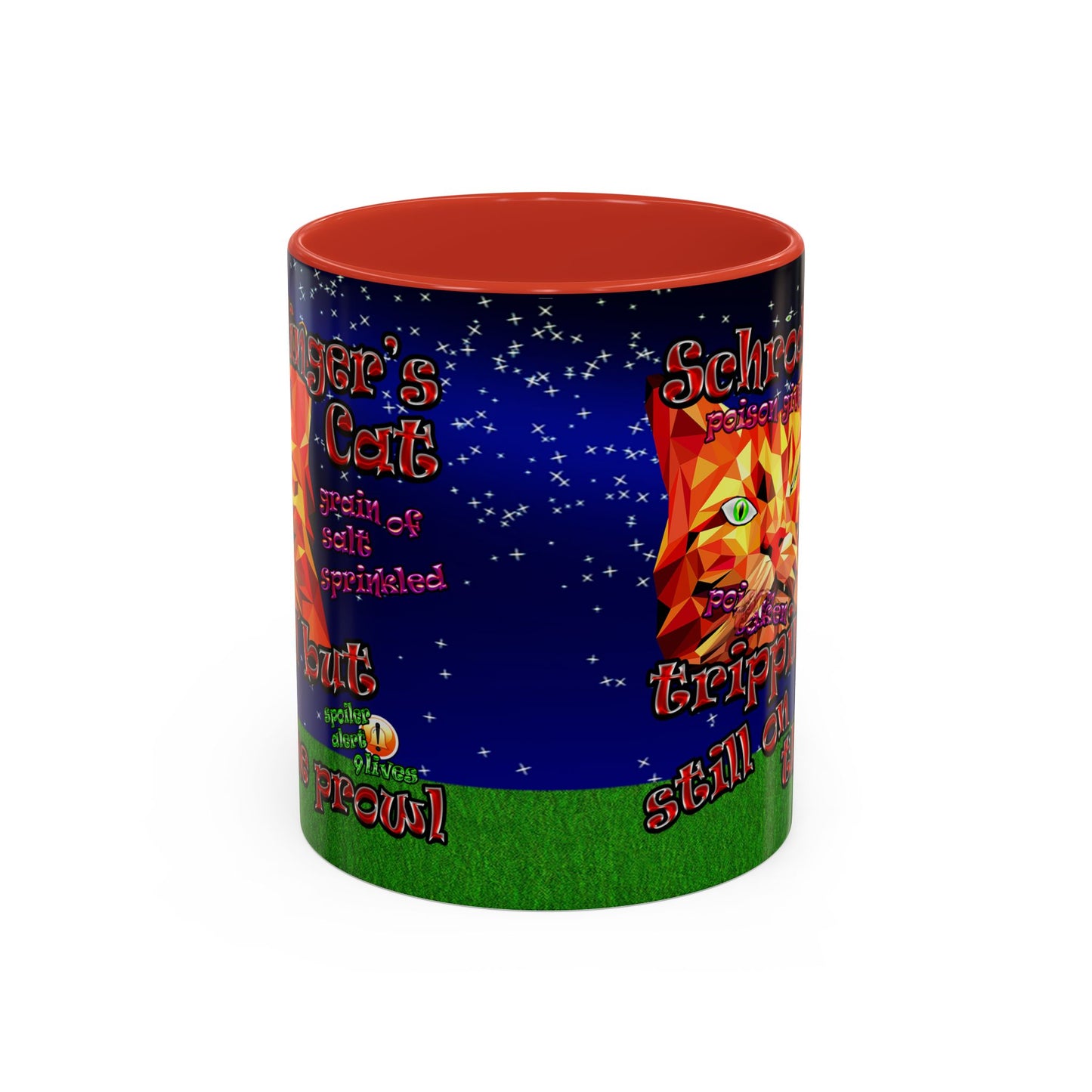 schrodinger's cat - Accent Mug ('snoops' background)