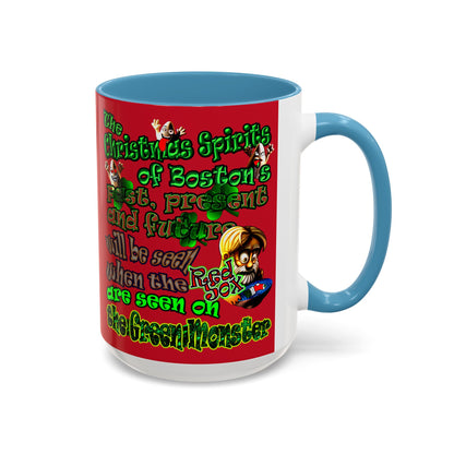 christmas spirits of boston - Accent Mug (dark red)