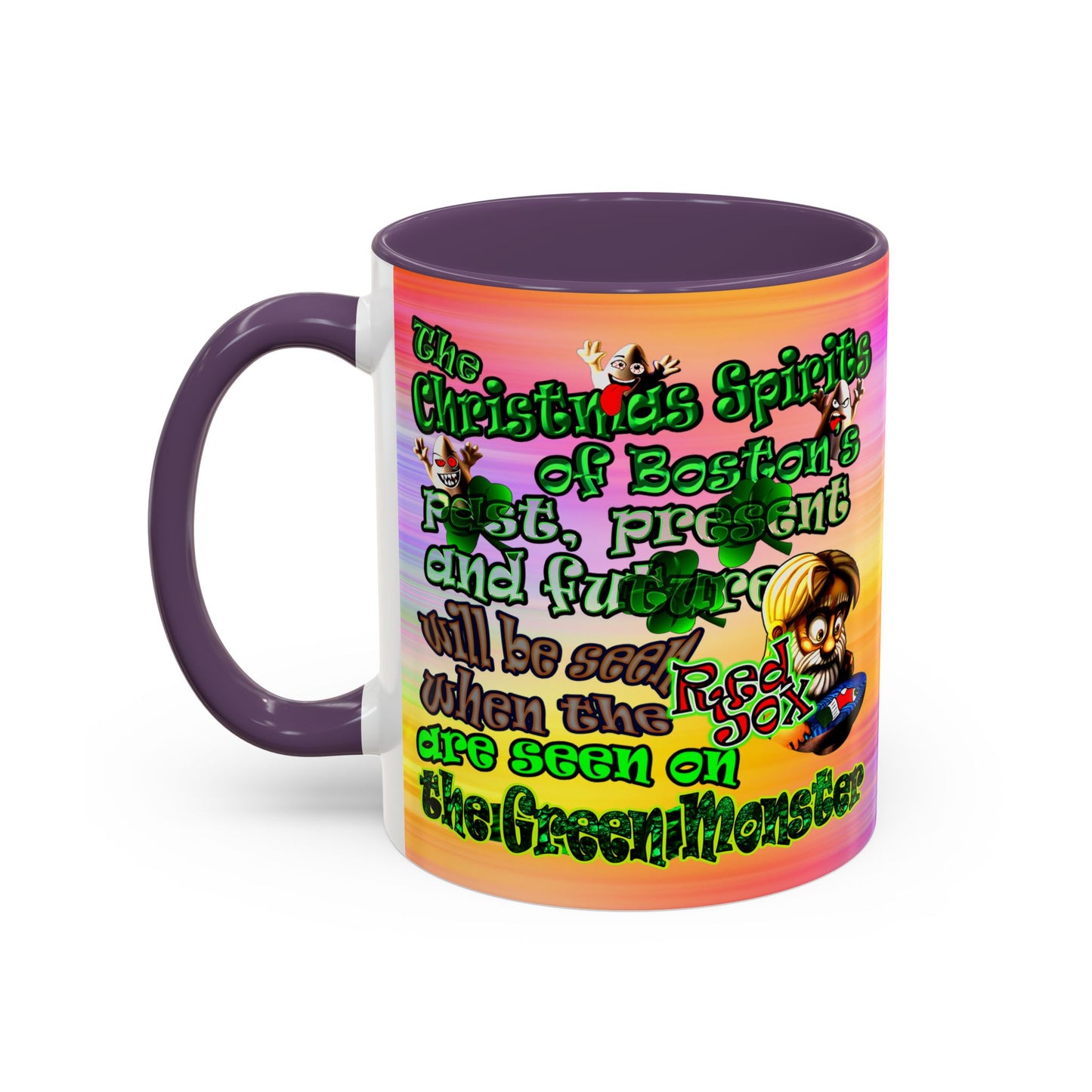 christmas spirits of boston - Accent Mug (color blur)
