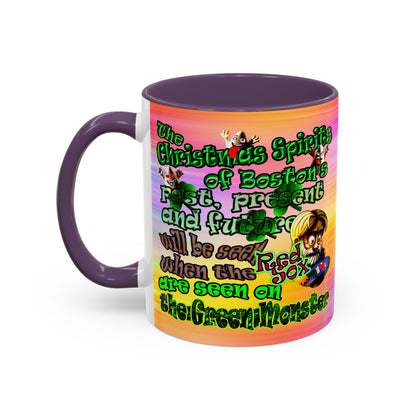 christmas spirits of boston - Accent Mug (color blur)
