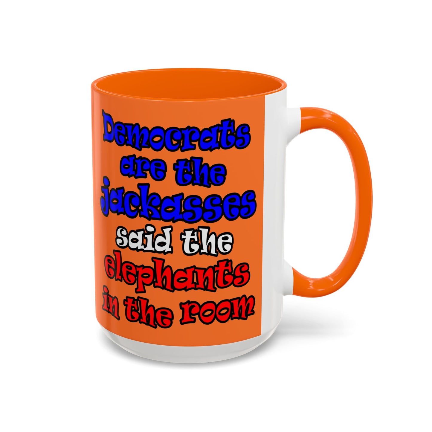 donkeys and elephants - Accent Mug (crusta)
