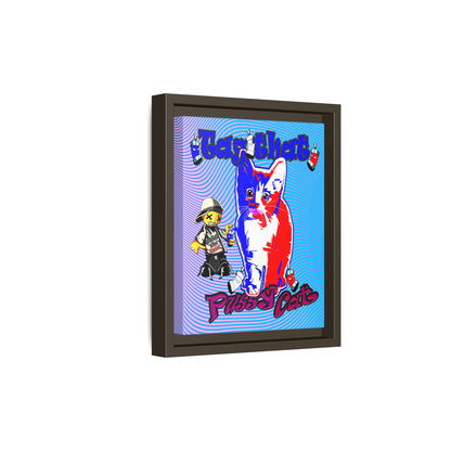 tag that - framed canvas art (light blue-purple wave)