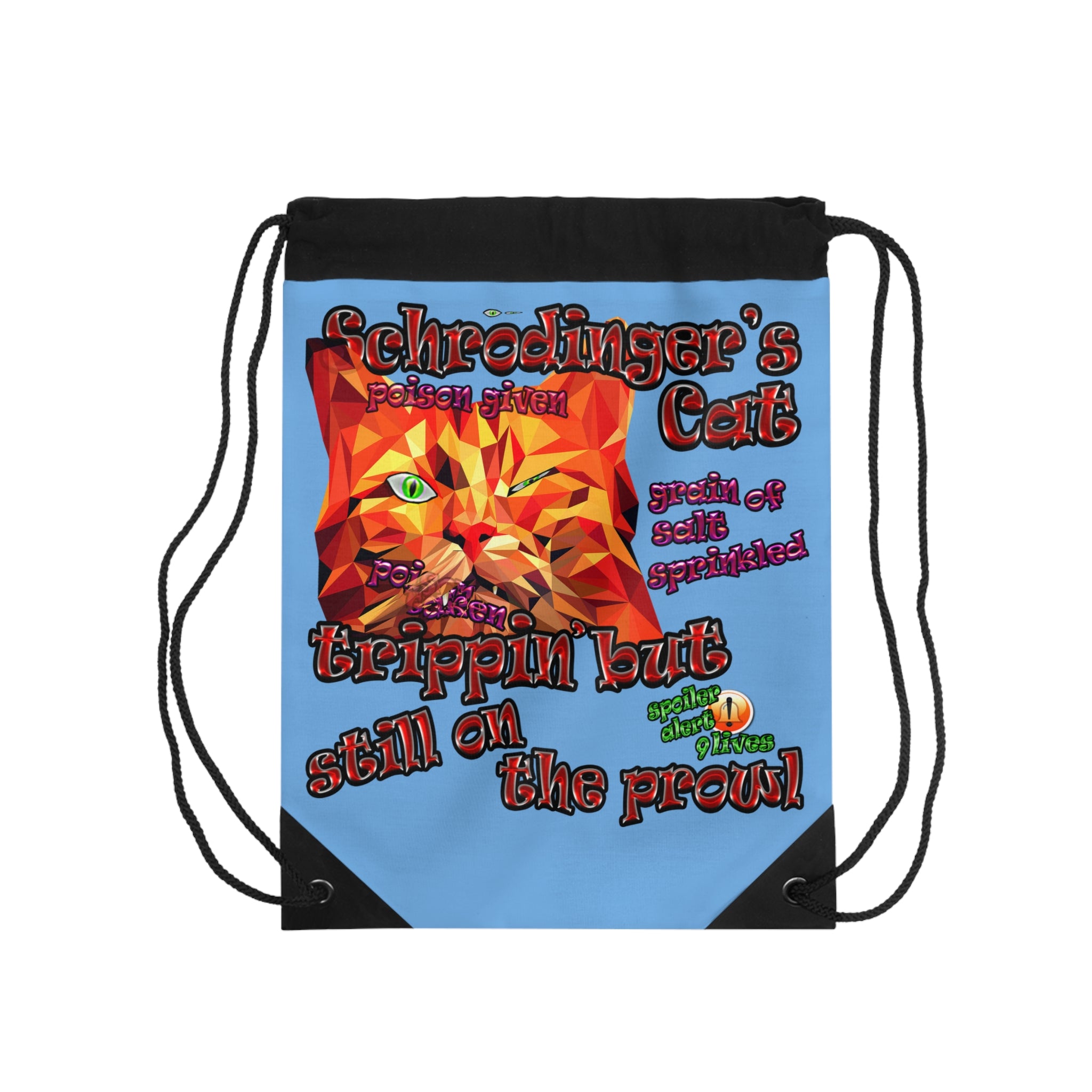 schrodinger's cat - Drawstring Bag (light blue)