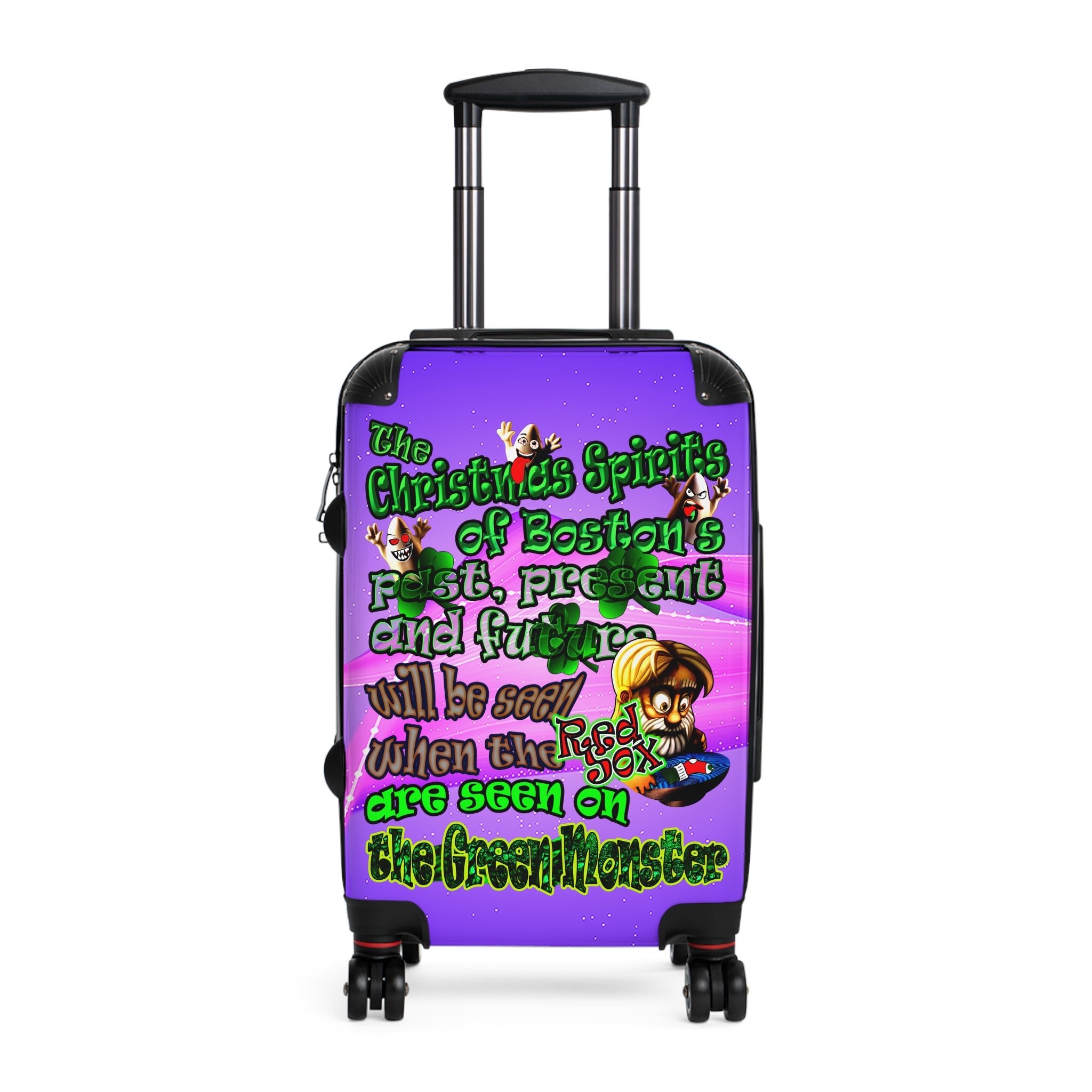 christmas spirits of boston - Suitcase (purple-pink wave)