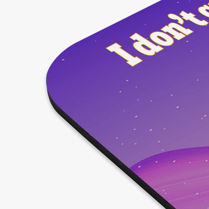 I don't care that your green - Mouse Pad (Rectangle) (purple-pink wave)