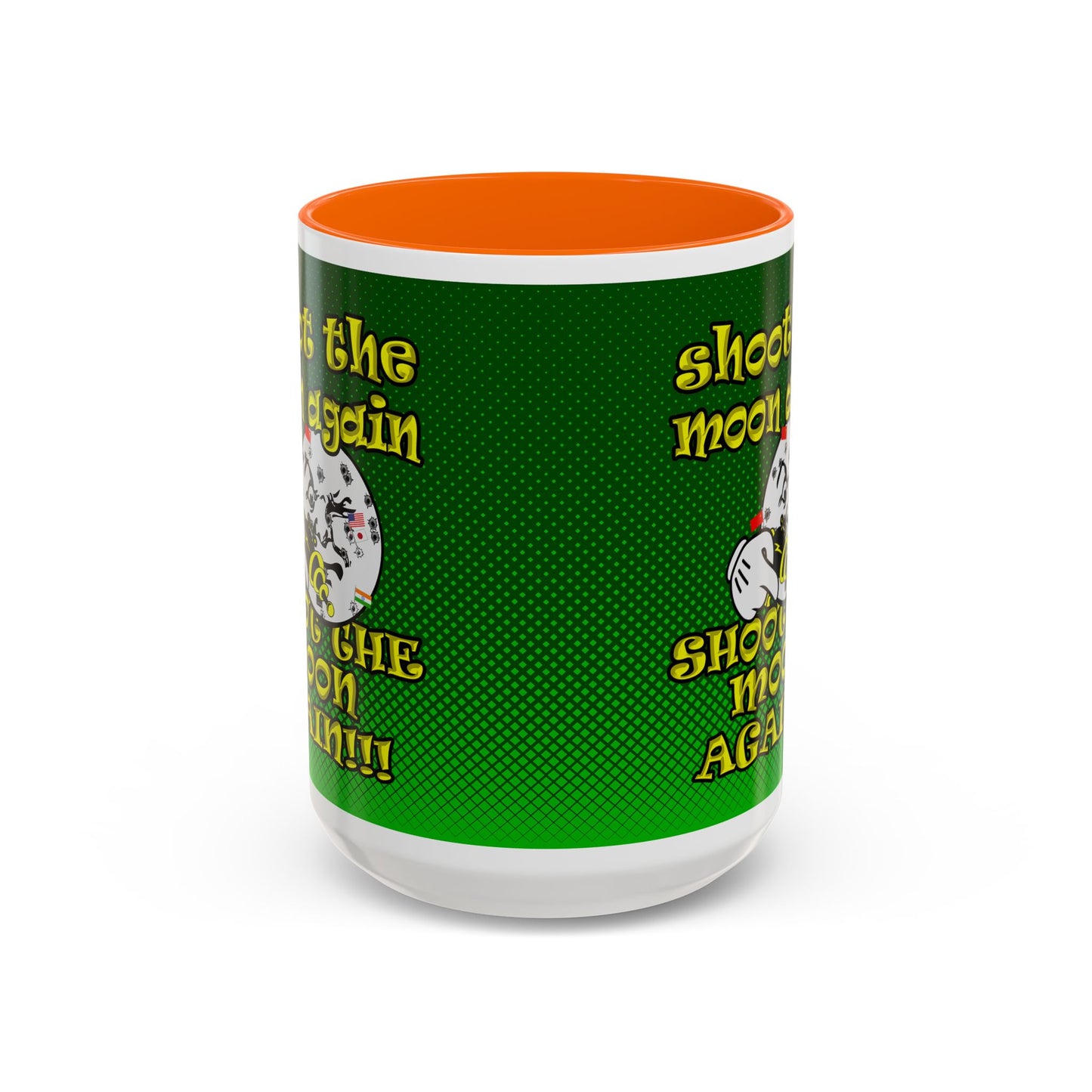 shoot the moon again - Accent Mug (logo green)