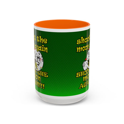 shoot the moon again - Accent Mug (logo green)