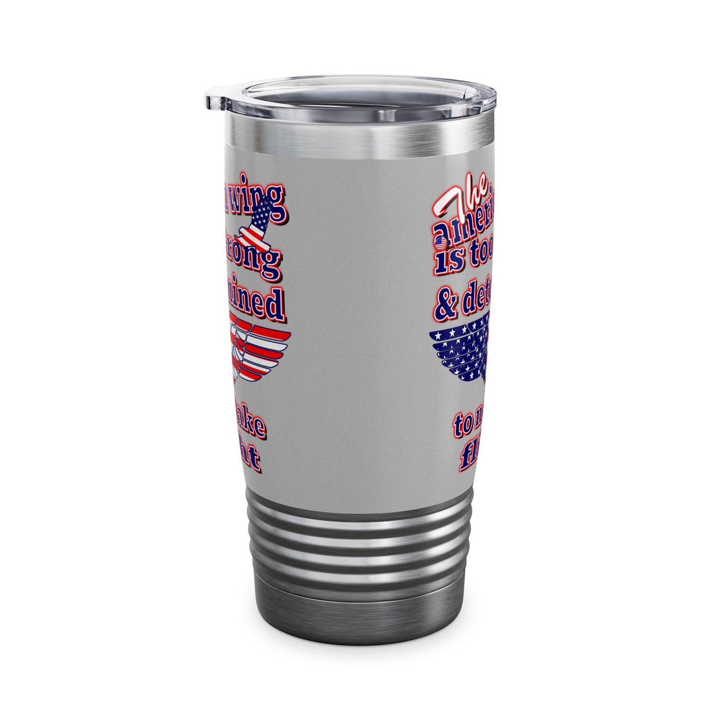 american wing - Ringneck Tumbler, 20oz (light grey)