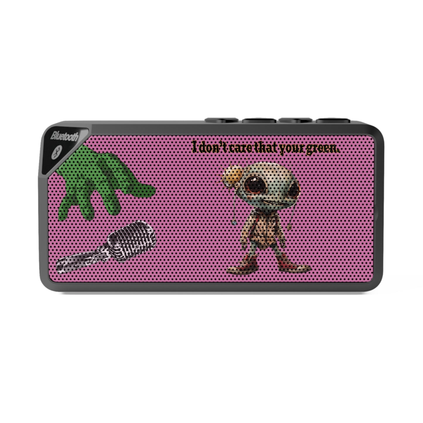I don't care that your green - Jabba Bluetooth Speaker (light pink)