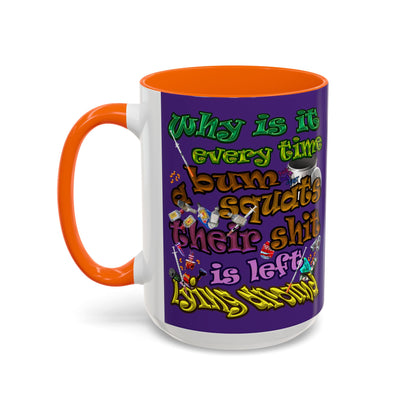 the bum's shit - Accent Mug (purple)