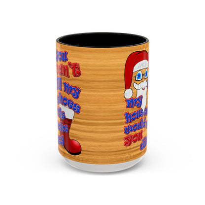santa's shoes - Accent Mug (butterscotch wood finish)