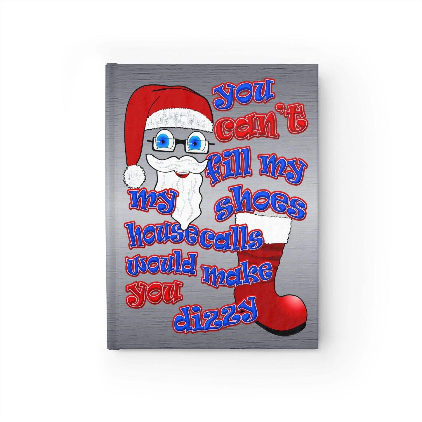 santa's shoes - journal-lined (brushed nickel)