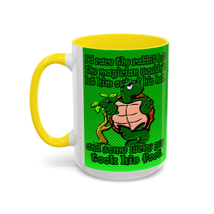 turtle race - Accent Mug (logo green)