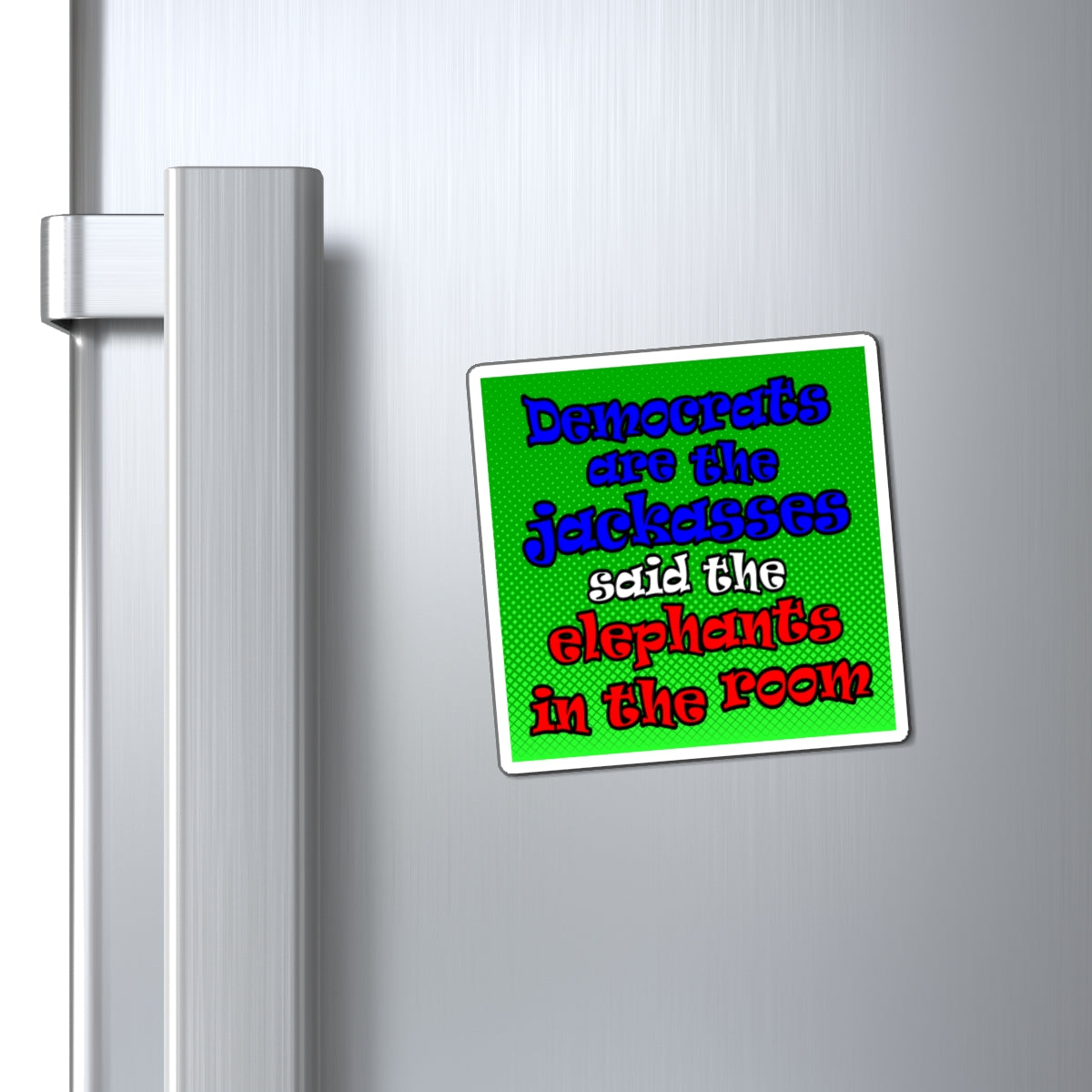 donkeys and elephants - Magnets - (logo green)