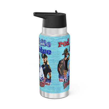 rw&b lives matter - Gator Tumbler, 32oz  (faded blue)