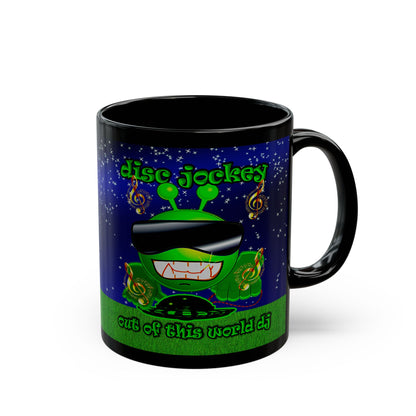 disc jockey - Black Mug ('snoops' background)