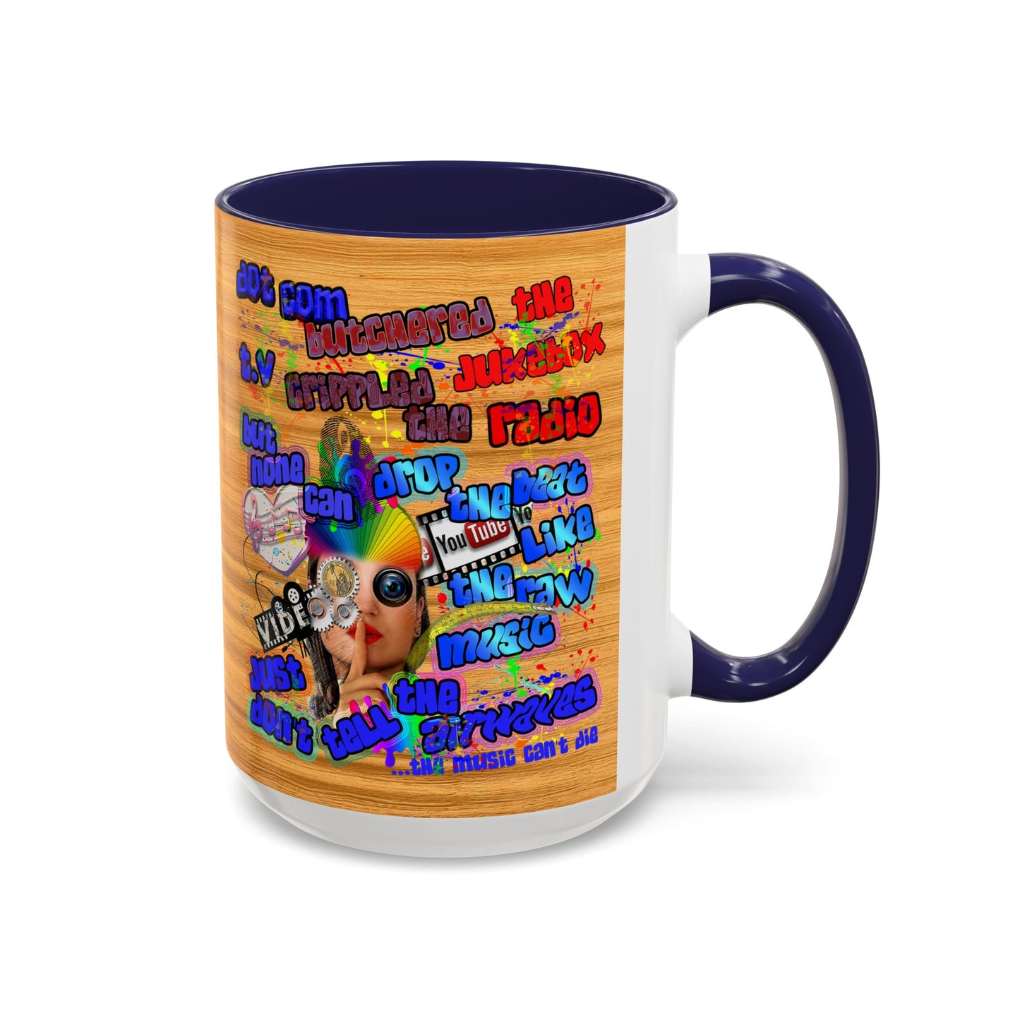 drop the beat - Accent Mug (butterscotch wood finish)