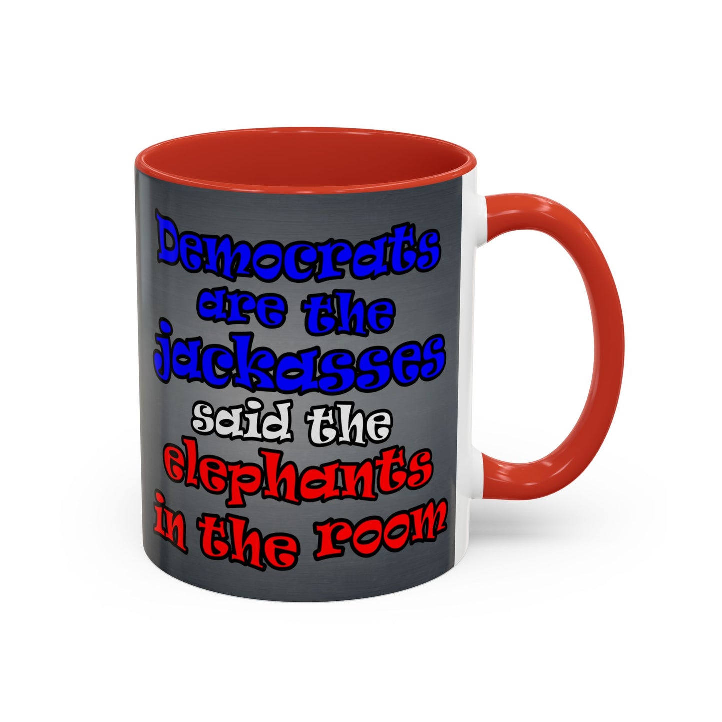 donkeys and elephants - Accent Mug (grey-light grey)