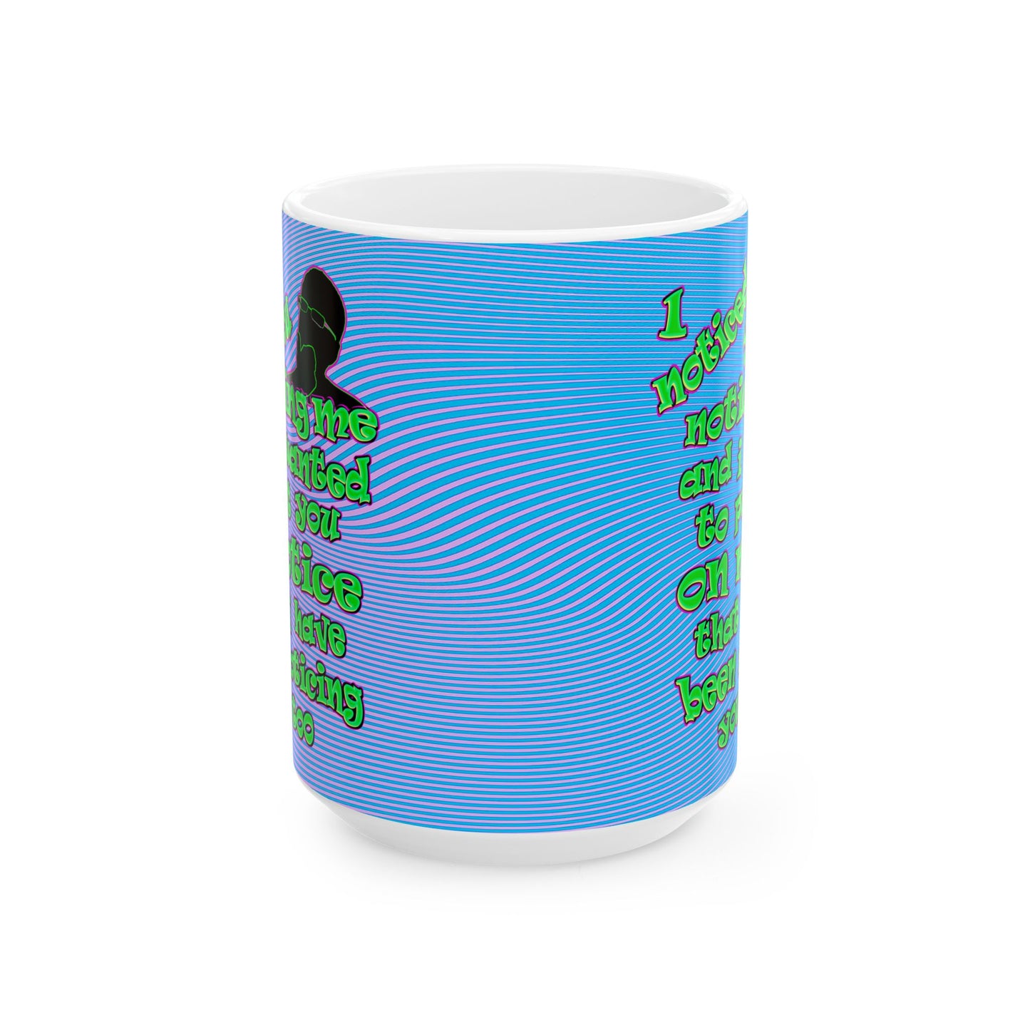 noticed you noticing - White Mug (light blue-purple wave)