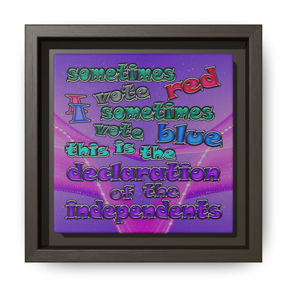 declaration of the independents - framed canvas art (purple-pink wave)