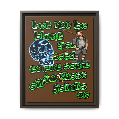 og - framed canvas art (brown)