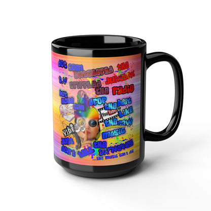 drop the beat - Black Mug (color blur)