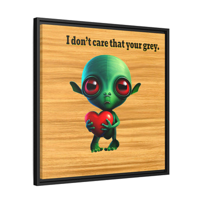 I don't care that your grey - framed canvas art (butterscotch wood finish)
