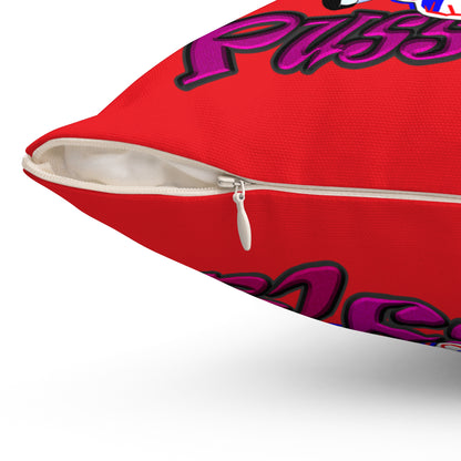 tag that - Spun Polyester Square Pillow - (red)