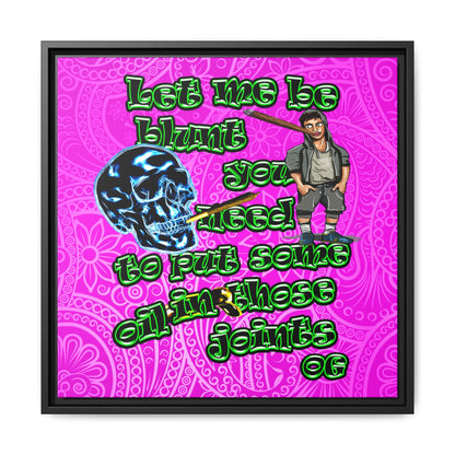 og - framed canvas art (pink swirl)