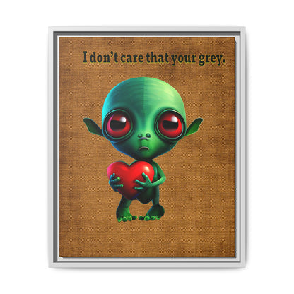 I don't care that your grey - framed canvas art (brown papyrus)