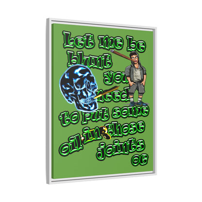 og - framed canvas art (green)