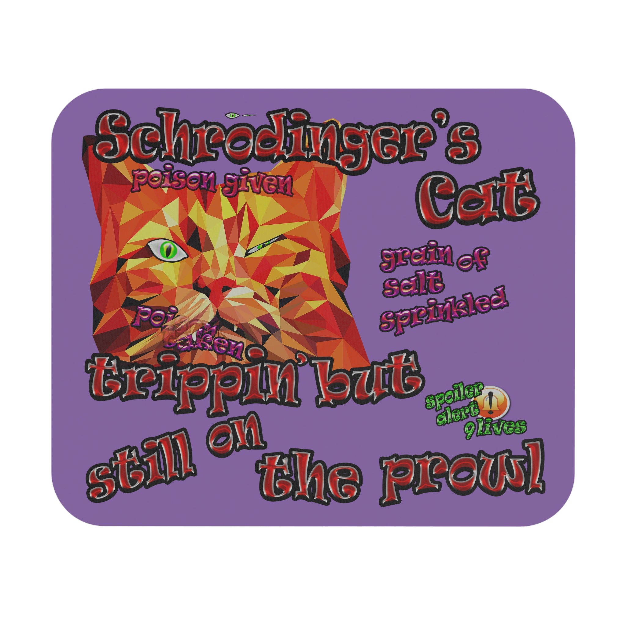 schrodinger's cat - Mouse Pad (Rectangle) (light purple)