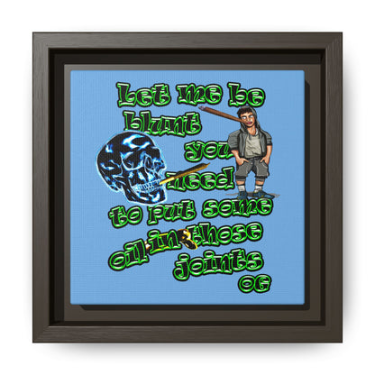 og - framed canvas art (light blue)