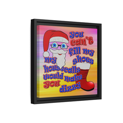 santa's shoes - framed canvas art (color blur)