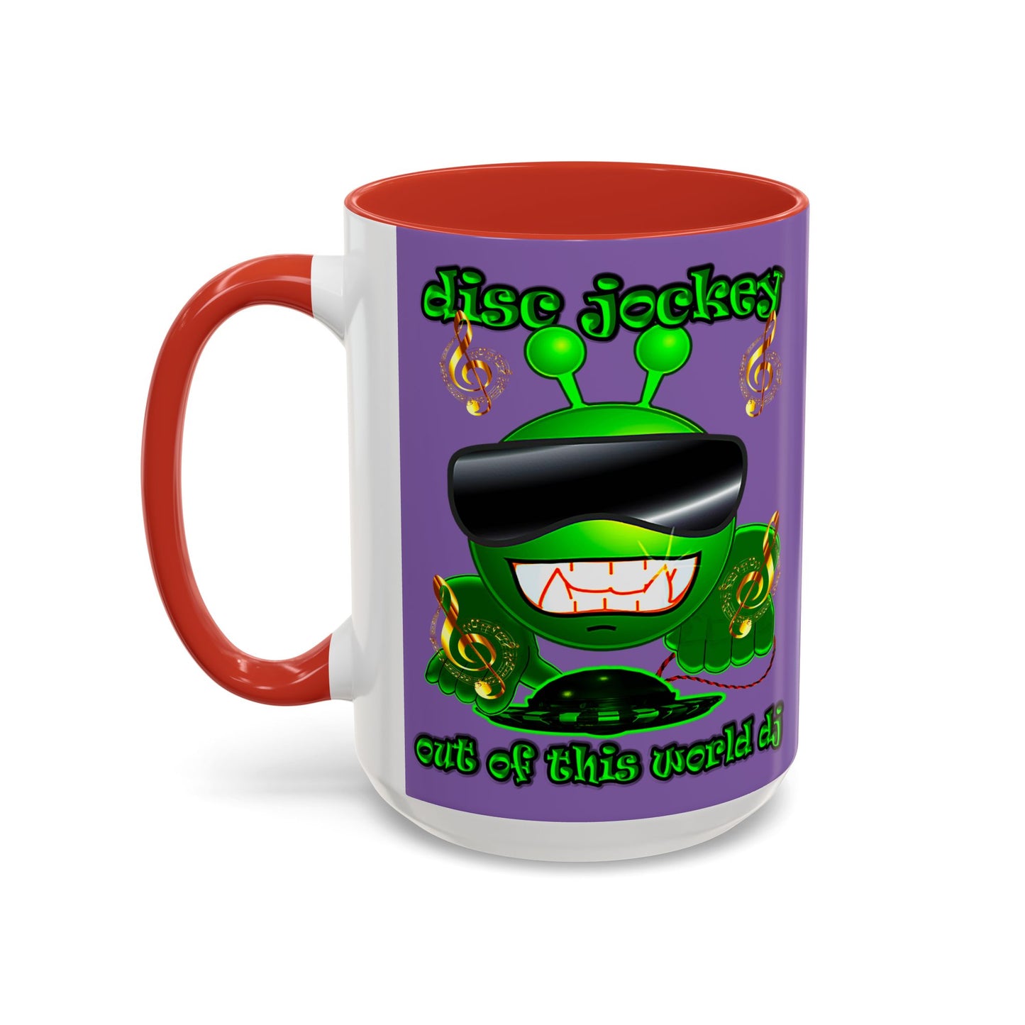 disc jockey - Accent Mug (light purple)