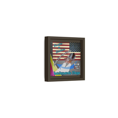 shoot for the stars - framed canvas art (rainbow split)