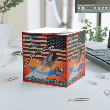 shoot for the stars - note cube (burnt orange)