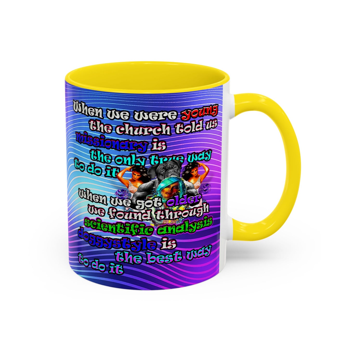 doggystyle - Accent Mug (purple wave)