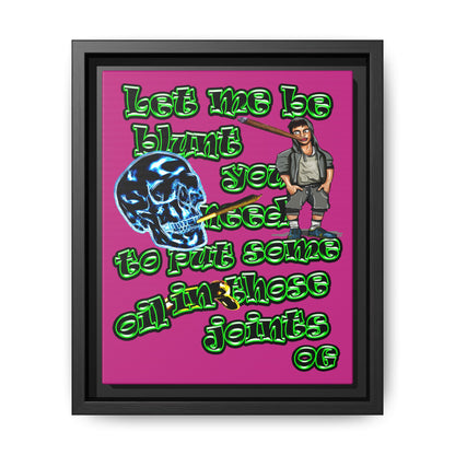og - framed canvas art (pink)