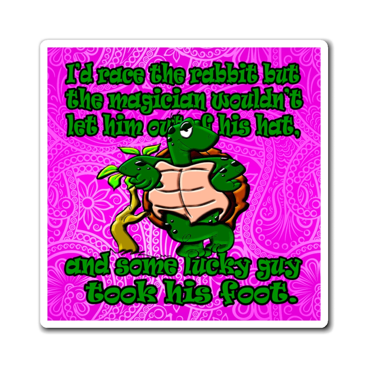 turtle race - Magnets - (pink swirl)