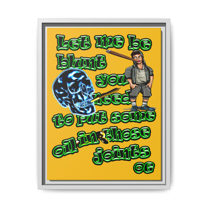 og - framed canvas art (yellow)