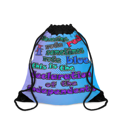 declaration of the independents - Drawstring Bag (light blue-purple wave)