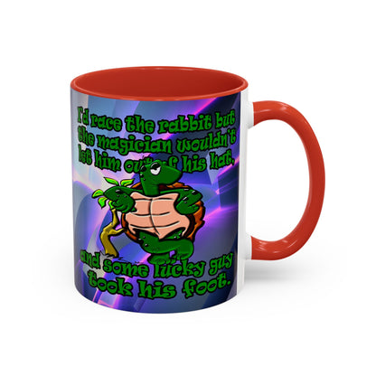 turtle race - Accent Mug (grey-pink wave)