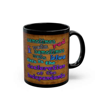 declaration of the independents - Black Mug (brown papyrus)