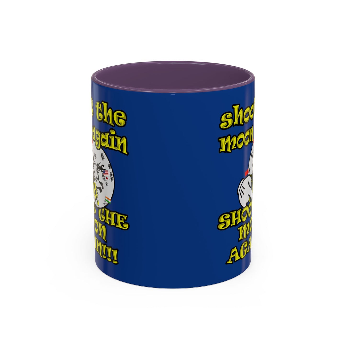 shoot the moon again - Accent Mug (dark blue)