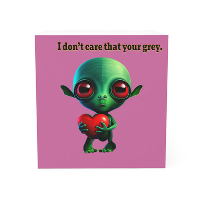 I don't care that your grey - note cube (light pink)
