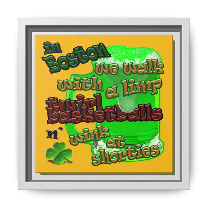 celtics logo - framed canvas art (yellow)