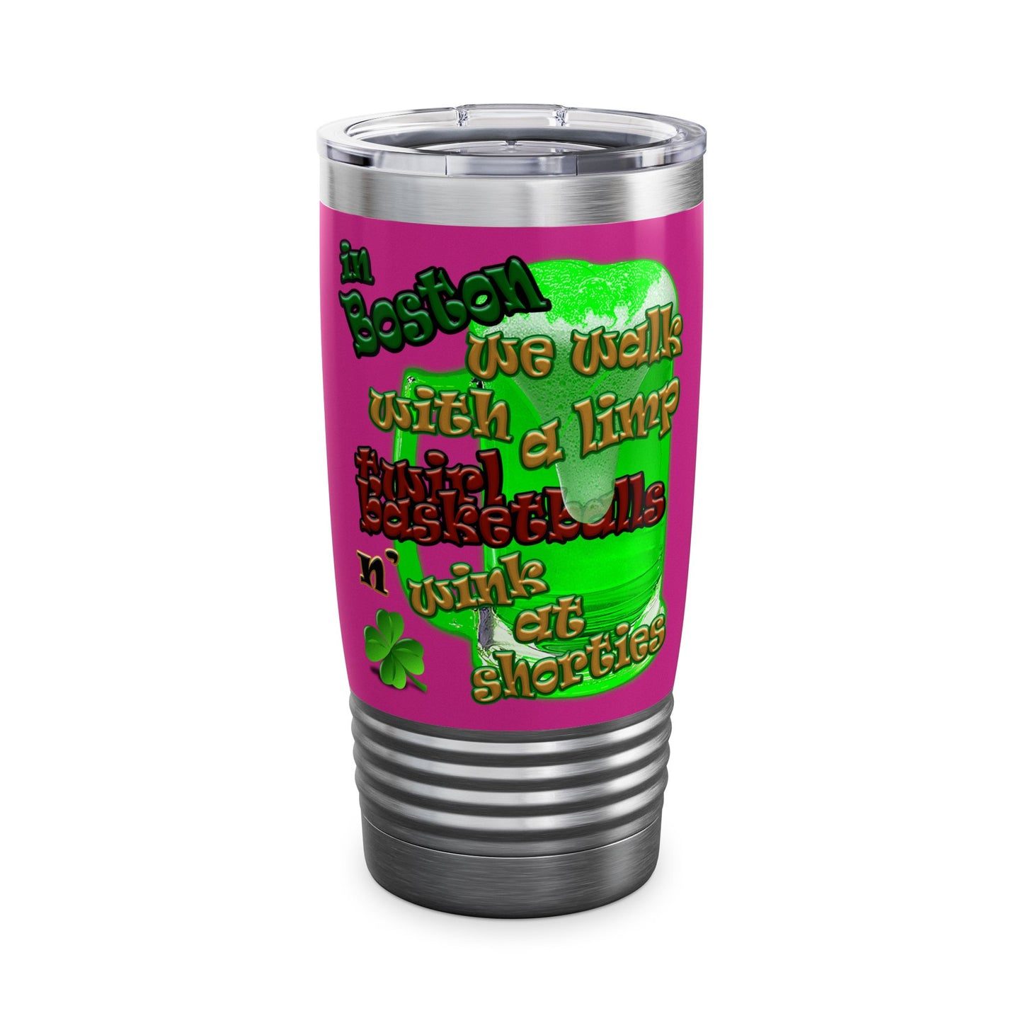 celtics logo - Ringneck Tumbler, 20oz (pink)